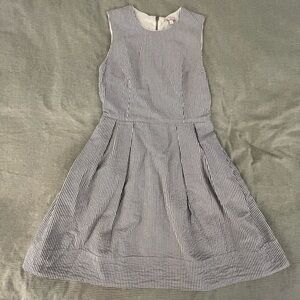 GAP Seersucker Striped Sleeveless Dress